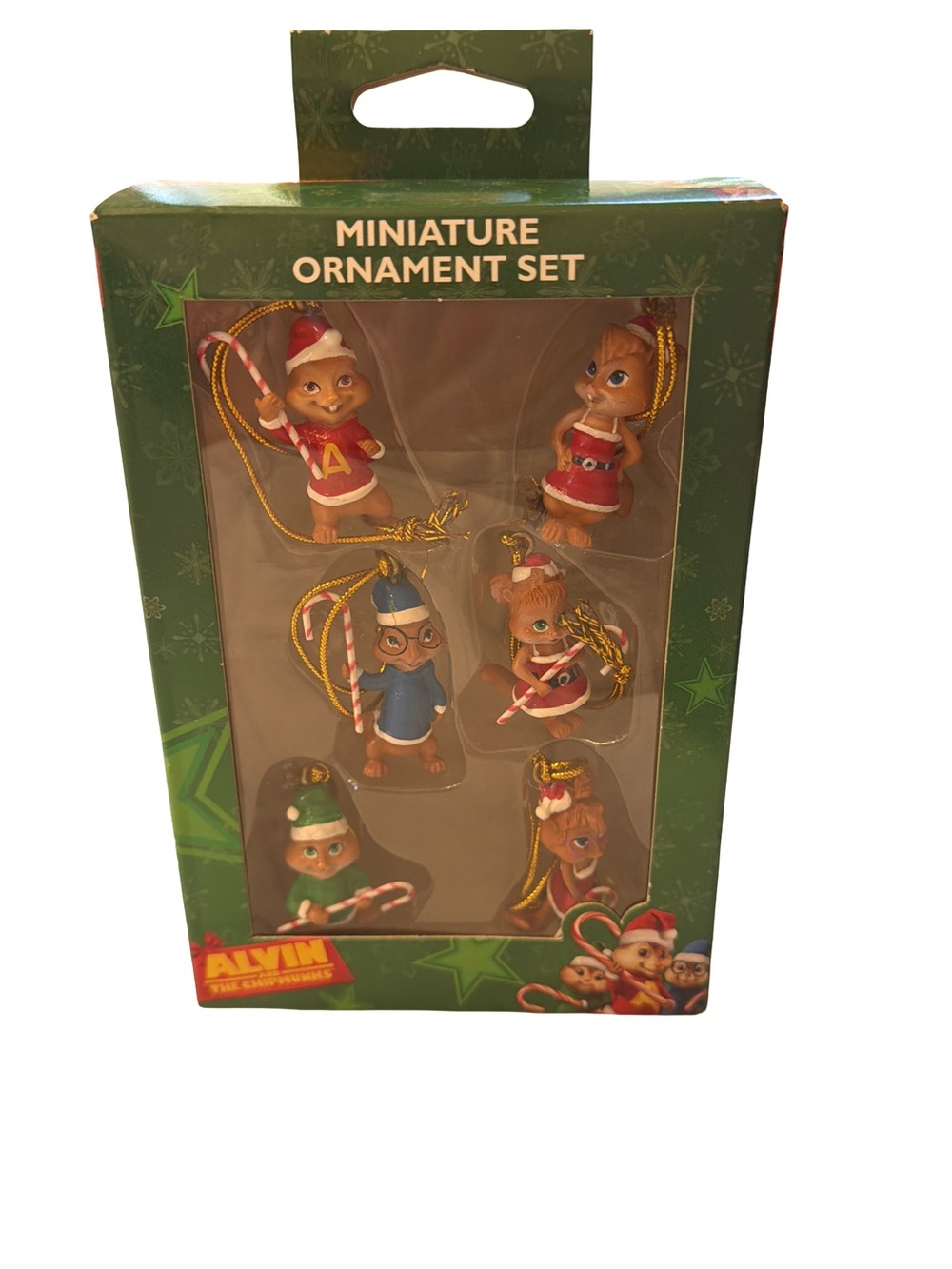 NIB Alvin and the Chipmunks 6 Piece Miniature Ornament Set - The Chipettes 2013